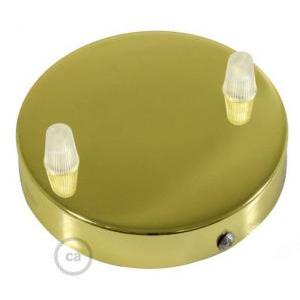 Kit rosone cilindrico in metallo diametro 12 cm 2 fori ottone krm572fgo