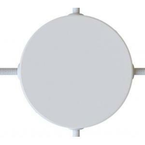 Kit rosone cilindrico in metallo diametro 12 cm 4 fori laterali bianco krm12sf4lvb