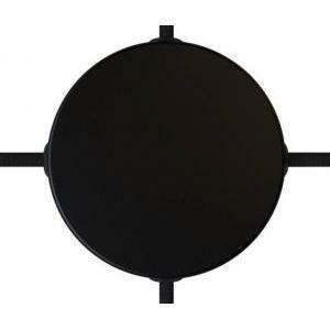 Kit rosone cilindrico in metallo diametro 12 cm 4 fori laterali nero krm12sf4lvn