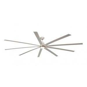 Ventilatore da soffitto manhattan led nichel opaco diametro 244cm con motore dc 16w 3000k 9 lame 33496