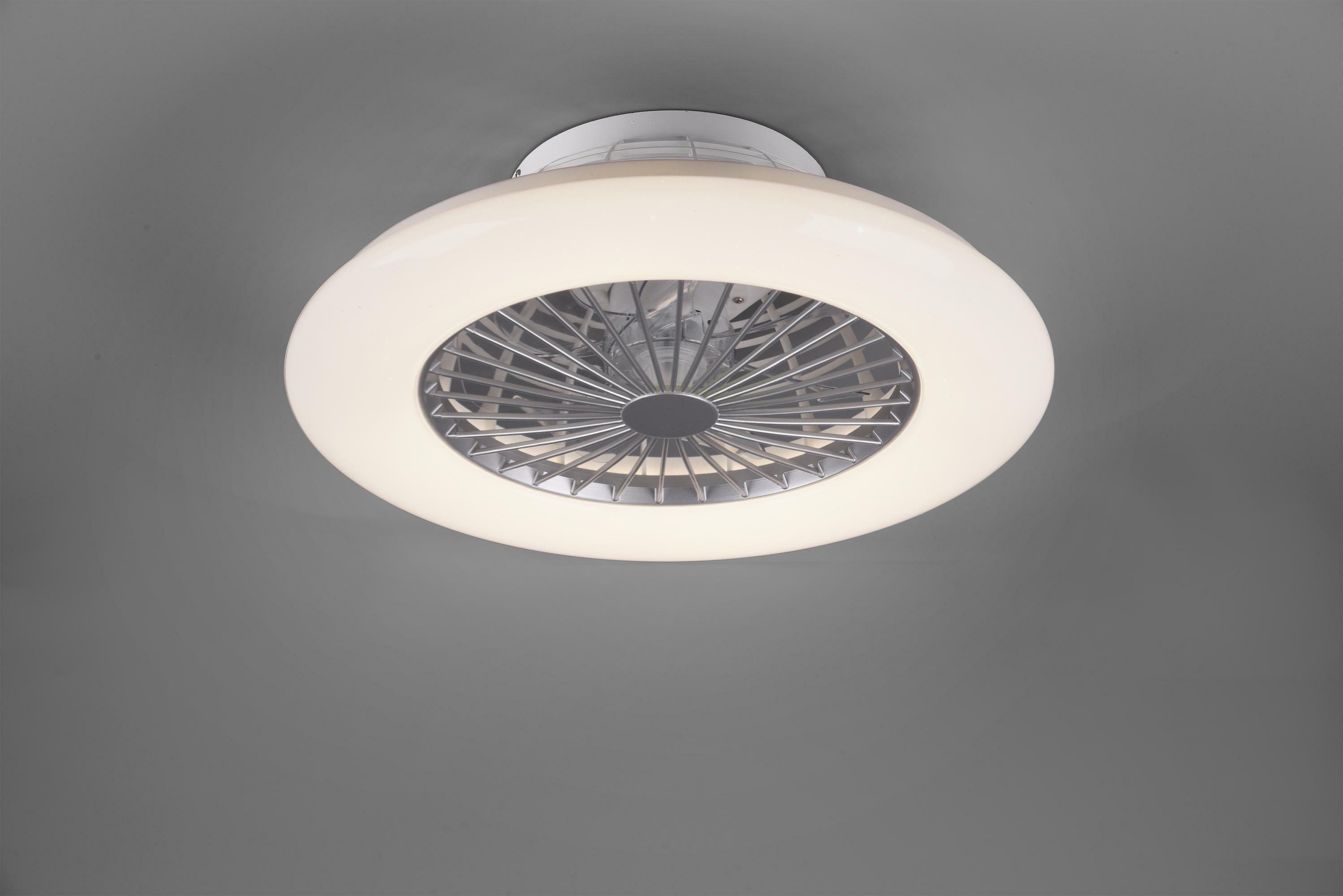 trio lighting trio lighting stralsund ventilatore e plafoniera led con effetto cielo stellato con telecomando multifunzione regolazione intensita' e temperatura di colore anche rgb r62522987 - foto 1