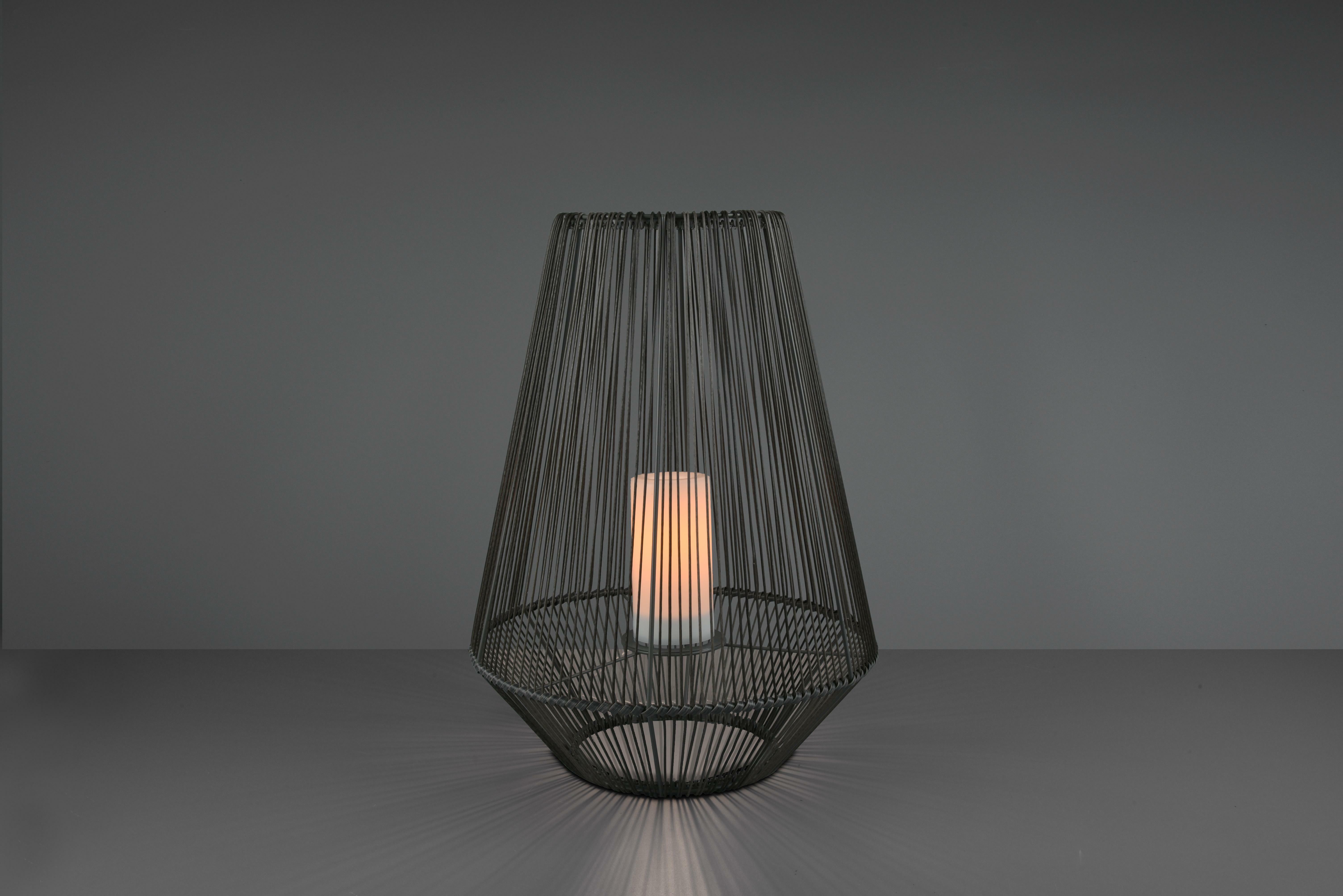 trio lighting trio lighting mineros lampada da appoggio grande led da esterno con sensore crepuscolare grigio r55256911 - foto 1