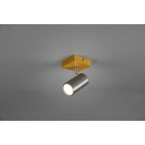 Marley base spot acciaio base legno lampadina esclusa 812400107