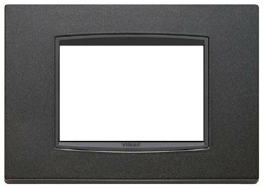 vimar vimar placca classic metallo 3 posti color antracite matt 20653.15 - foto 1