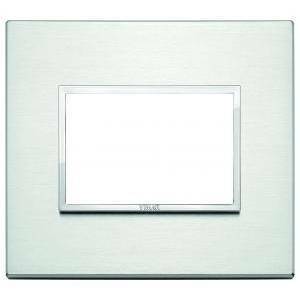 Eikon evo placca 3 moduli alluminio colore alluminio brillante 21653.01
