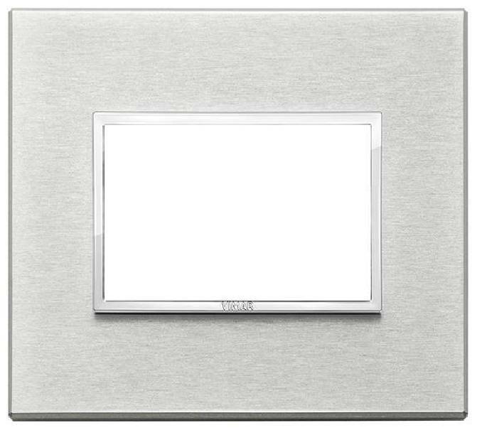 vimar vimar eikon evo placca 3 moduli alluminio  colore grigio next  21653.02 - foto 1