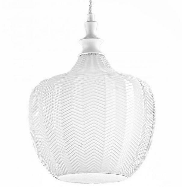 gea luce g.e.a.luce sospensione 1xe27 lampadina esclusa cleofe s/10 opale fclsb10 - foto 1