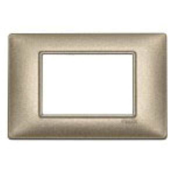 vimar vimar plana placca 3 moduli metallo colore bronzo metallizzato 14653.70 - foto 1