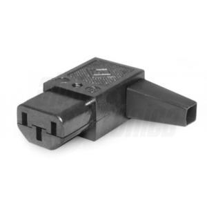 Presa di alimentazione ac  con guidacavo laterale max 10a nero - 23