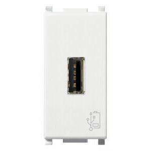 Plana unita' alimentazione 5 v 1,5 a per dispositivi elettronici,1 uscita usb frontale, bianco 14292
