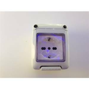 Scatola stagna con presa unel 2p+t 16a ip55 gw27842
