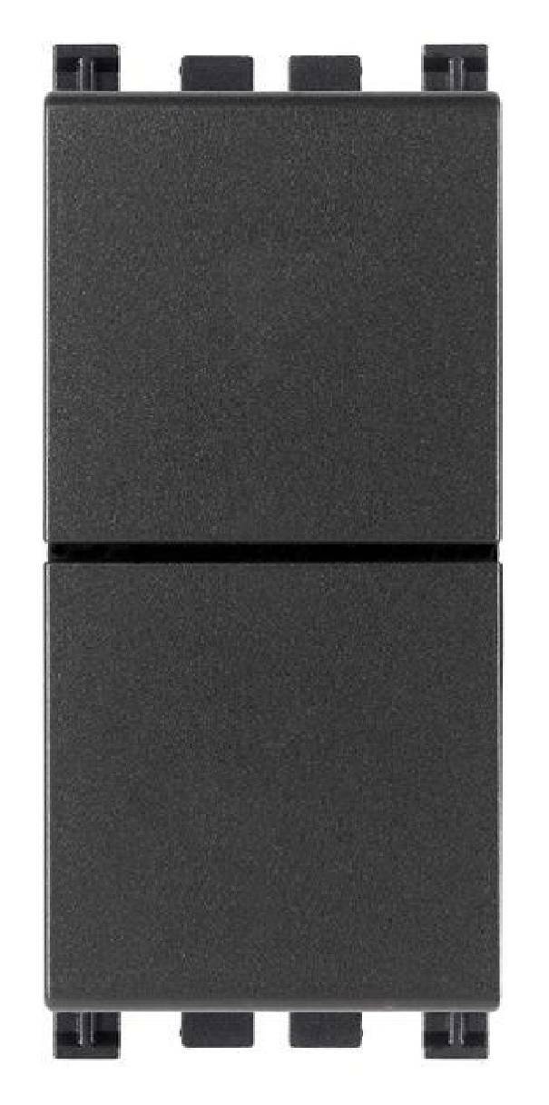 vimar vimar arke' due pulsanti 1 polo indipendenti no+no 10a colore grigio 19066 - foto 1