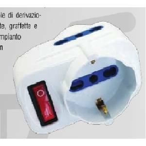 Adattatore con interruttore e spina rotante 71033