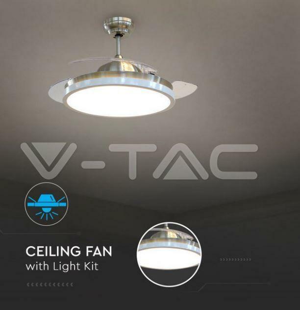 v-tac v-tac ventilatore led da soffitto 30w 3 in 1 3 pale vt-3042-3 7929 - foto 2