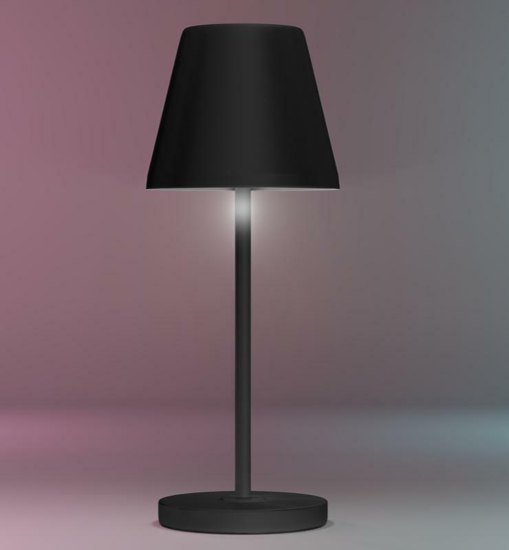 century century lampada da tavolo led ricaricabile nero lmn-023330 - foto 2