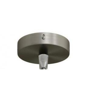 Kit mini rosone 1 foro centrale diametro 8,3cm titanio satinato krm83fctis