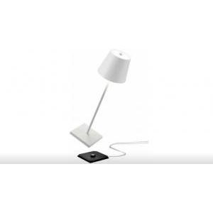 Poldina pro lampada da tavolo led ricaricabile 2,2w 3000k ip54 bianca ld0340b3