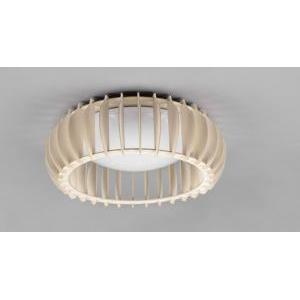 Plafoniera led monte con struttura legno colore naturale con variazione intensita' d.40cm 16,5w 3000k  r62171130