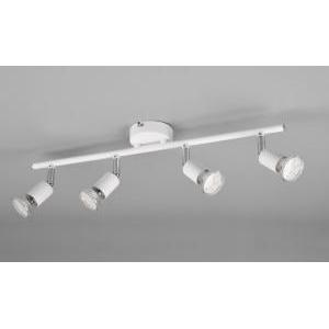 Faretto paris lampadine escluse barra 4 luci attacco gu10 bianco opaco r80914031