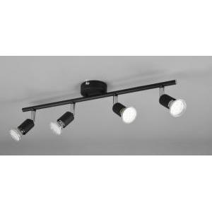 Faretto paris lampadine escluse barra 4 luci attacco gu10 nero opaco r80914032