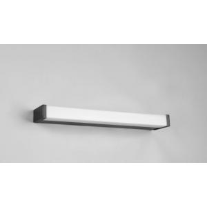 Applique led fabio 6w 3000k ip44 42cm nero opaco 283814232