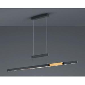 Sospensione led trajan nero e ottone allungabile 45w 2700-5000k 375310502