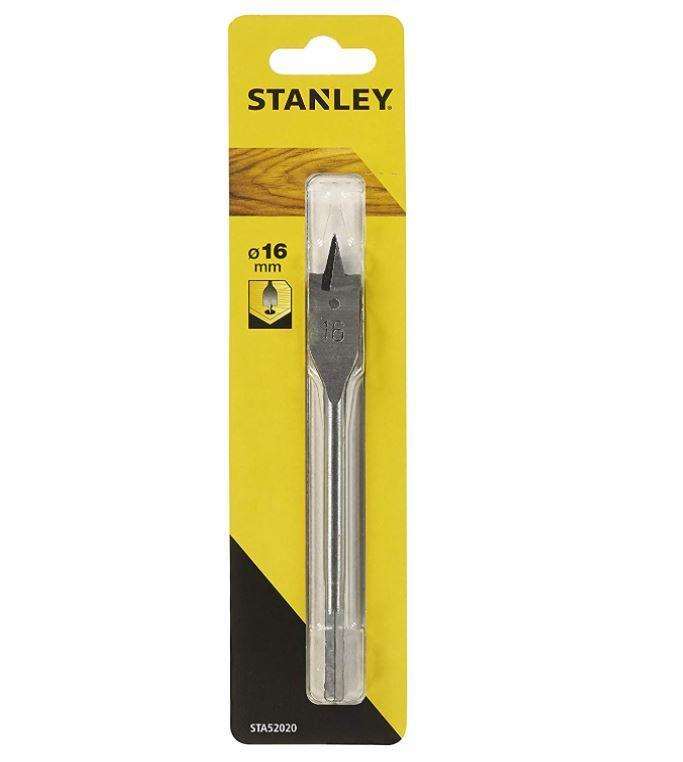 Punta a Testa Piatta Stanley per Legno  Diametro 16 mm  Attacco Esagonale - STA52020-QZ