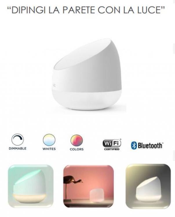 philips philips wiz squire lampada da tavolo led portatile 9w 2200-6500k rgb ip20 929002690301 55302600 - foto 2