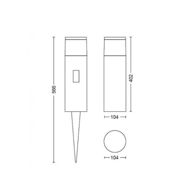 philips hue philips hue calla palo basso led estensione white and color ambiance 8w 2000-6500k ip65 per esterno nero 915005731801 1743730p7 - foto 3