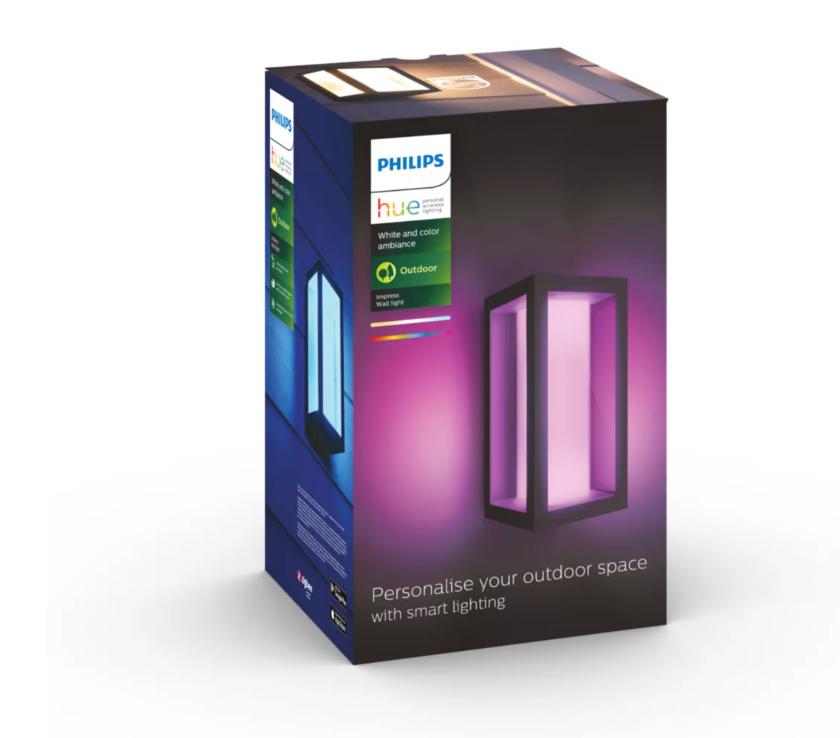 Lampada da parete LED Philips Hue Impress colore nero da esterno 8W - 1742930P7 03