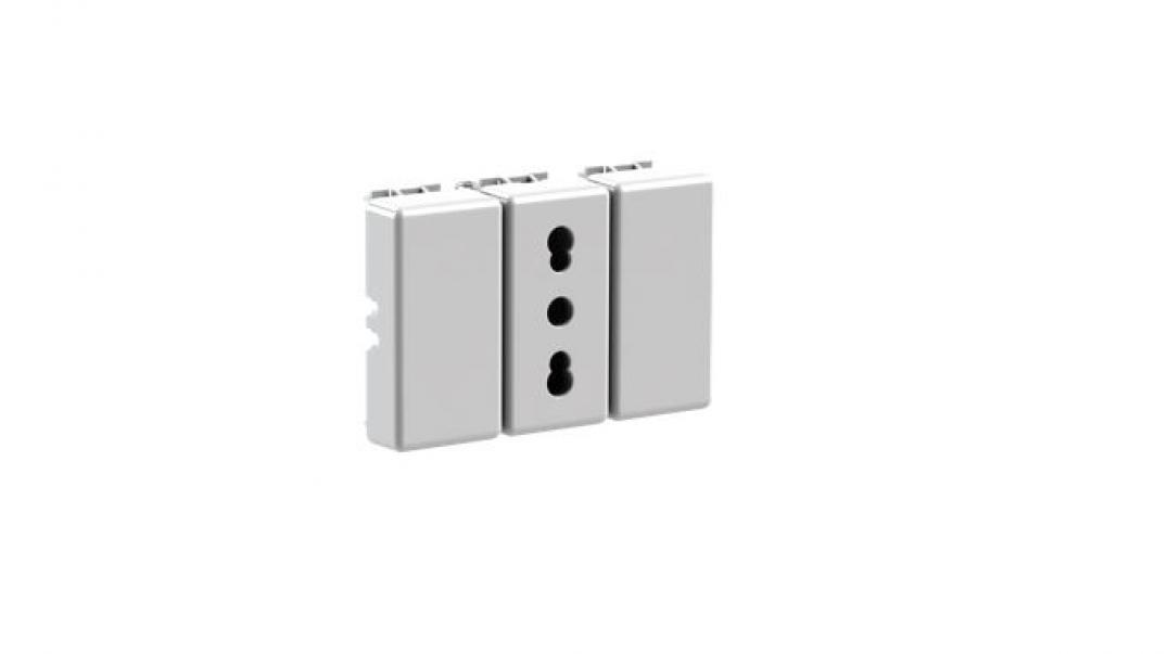 4 box 4 box presa corrente 10/16a e 2 bitappo per gewiss system bianca 4b.g20.bt - foto 2