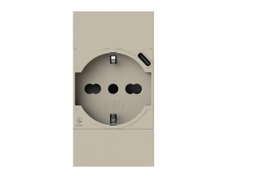 4 box 4 box presa p40 usb 3.0a per bticino living now sabbia 4b.km.p40.usb - foto 1