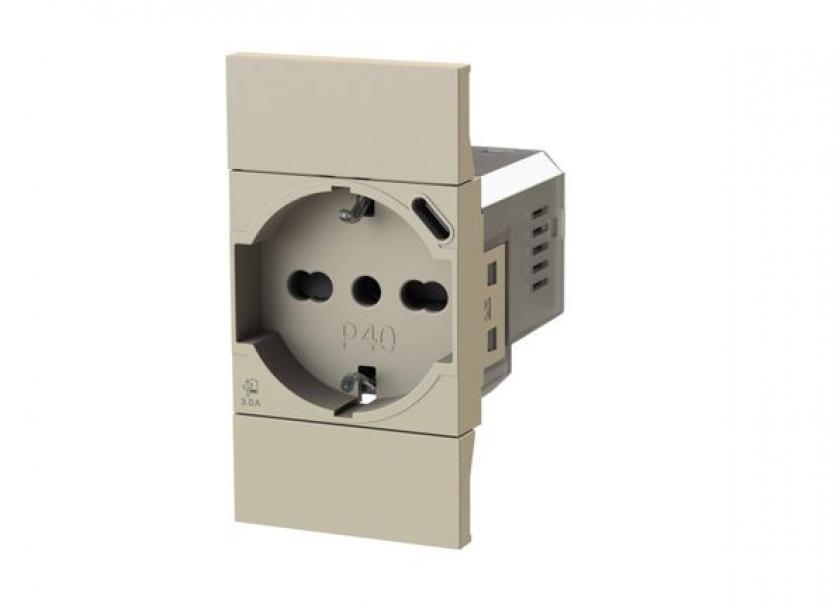 4 box 4 box presa p40 usb 3.0a per bticino living now sabbia 4b.km.p40.usb - foto 2