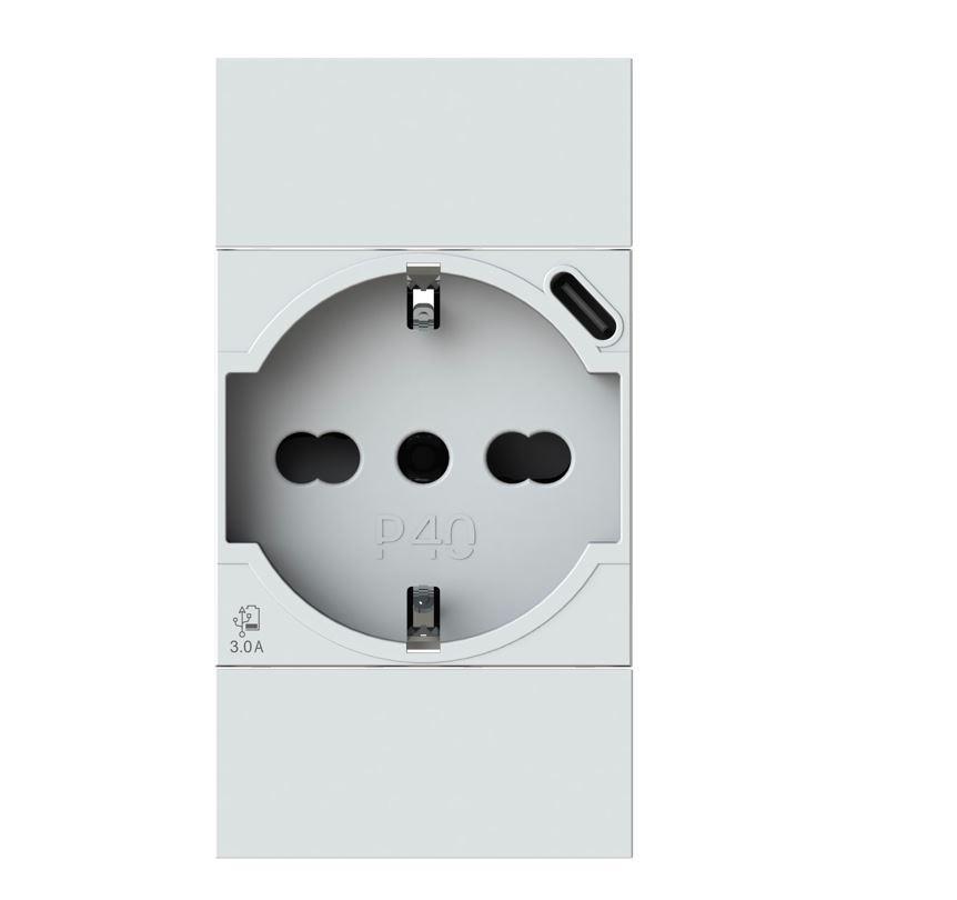 4 box 4 box presa p40 usb 3.0a per bticino living now bianca 4b.kw.p40.usb - foto 1