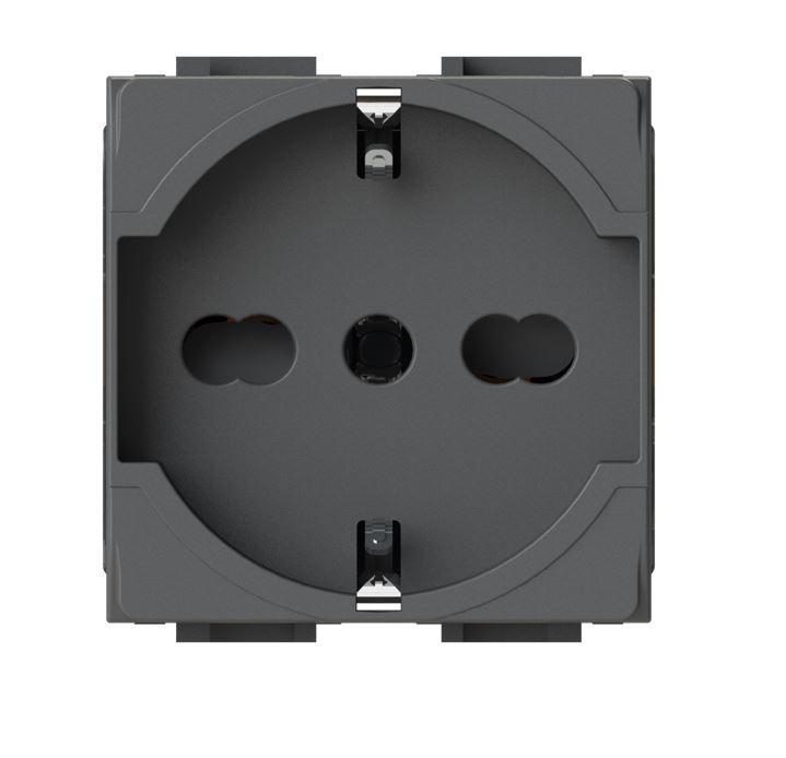4 box 4 box p40 presa 2p+t 16a per bticino livinglight antracite 4b.l.p40 - foto 1