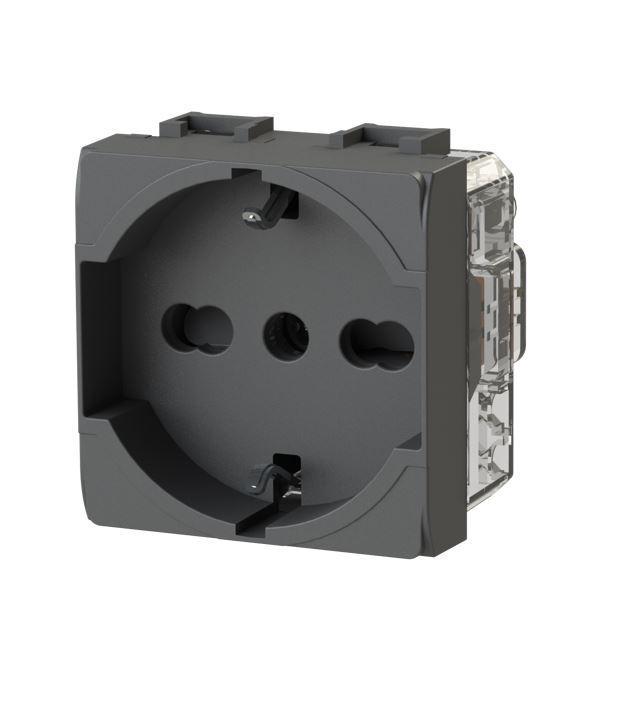 4 box 4 box p40 presa 2p+t 16a per bticino livinglight antracite 4b.l.p40 - foto 2
