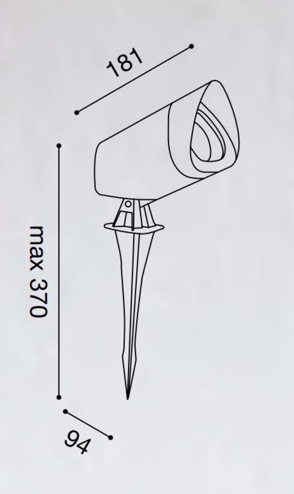 gea luce g.e.a.luce proiettore faretto da esterno ip65 alluminio antracite lampadina esclusa gu10 ges742 - foto 3