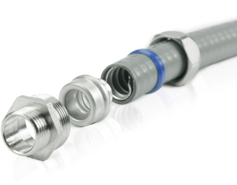 Raccordo con filetto maschio Euro 2000 diametro interno 20.5mm nickel - 50006 02