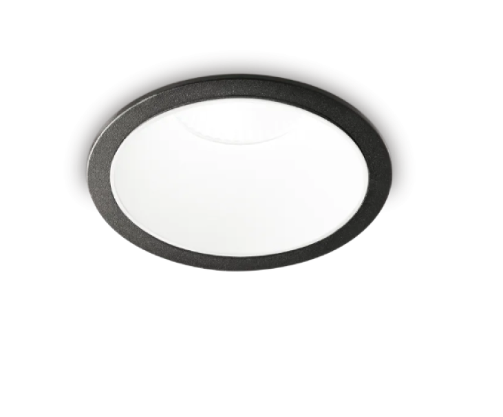 faretto da incasso led tondo ideal lux game trim round 11w 3000k vista frontale