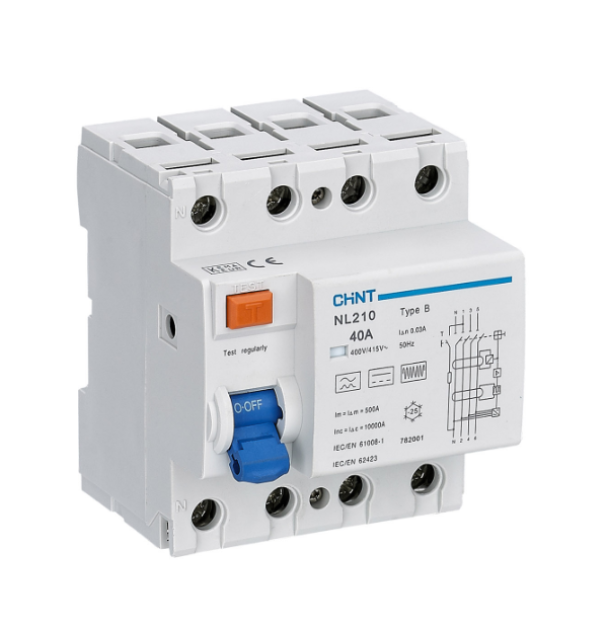 Interruttore differenziale puro Chint 4P 63A 30mA 10kA Tipo B - 782000 01