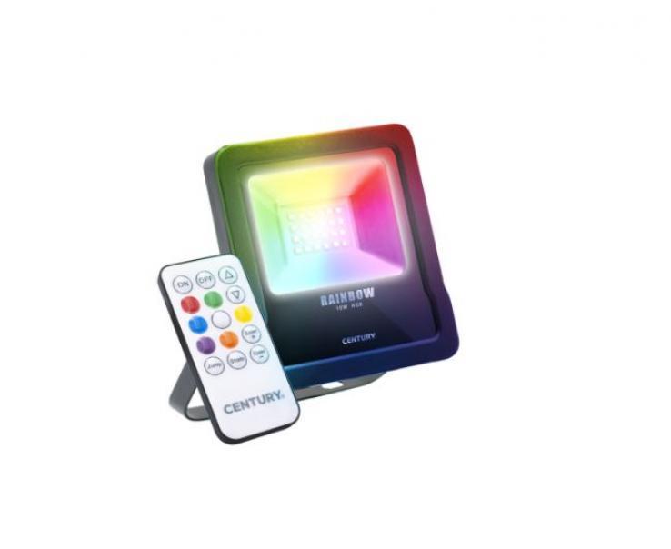 century proiettore led rainbow century rbw-109510-rgb-10w-nero - foto 1