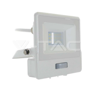 Proiettore led con sensore pir  10w 6400k bianco vt-118s-1 - 20294