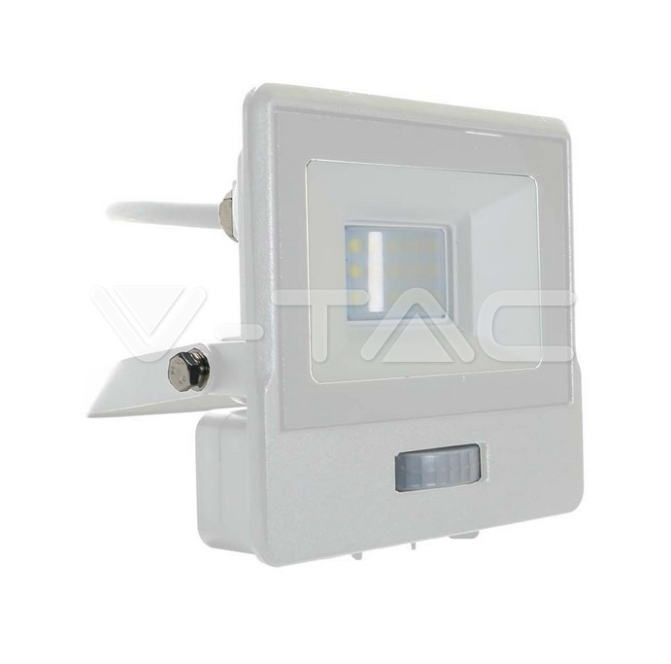 Proiettore led con sensore PIR V-tac 10W 6400K bianco VT-118S-1 - 20294 01