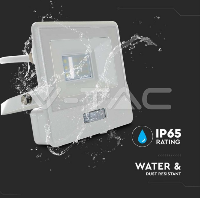 Proiettore led con sensore PIR V-tac 10W 6400K bianco VT-118S-1 - 20294 04