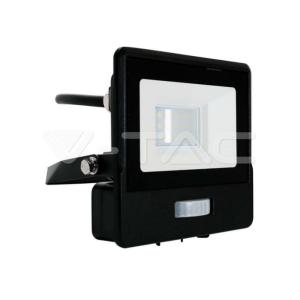 Proiettore led con sensore pir  10w 6400k nero vt-118s-1 - 20282