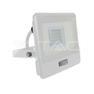 Proiettore led con sensore pir  20w 4000k bianco vt-128s-1 - 20296