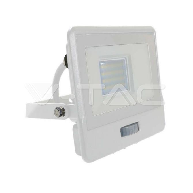 Proiettore led con sensore PIR V-tac 20W 4000K bianco VT-128S-1 - 20296 01