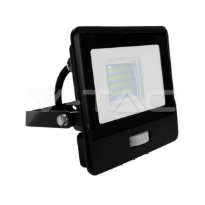 Proiettore led con sensore pir  20w 6400k nero vt-128s-1 - 20285