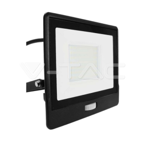 Proiettore led con sensore pir  50w 6400k nero vt-158s-1 - 20291