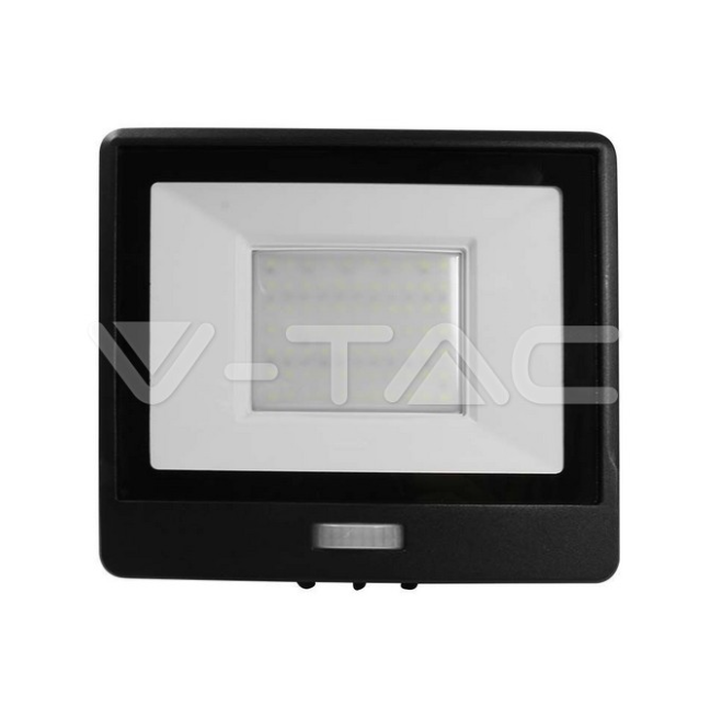 Proiettore led con sensore PIR V-tac 50W 6400K nero VT-158S-1 - 20291 02